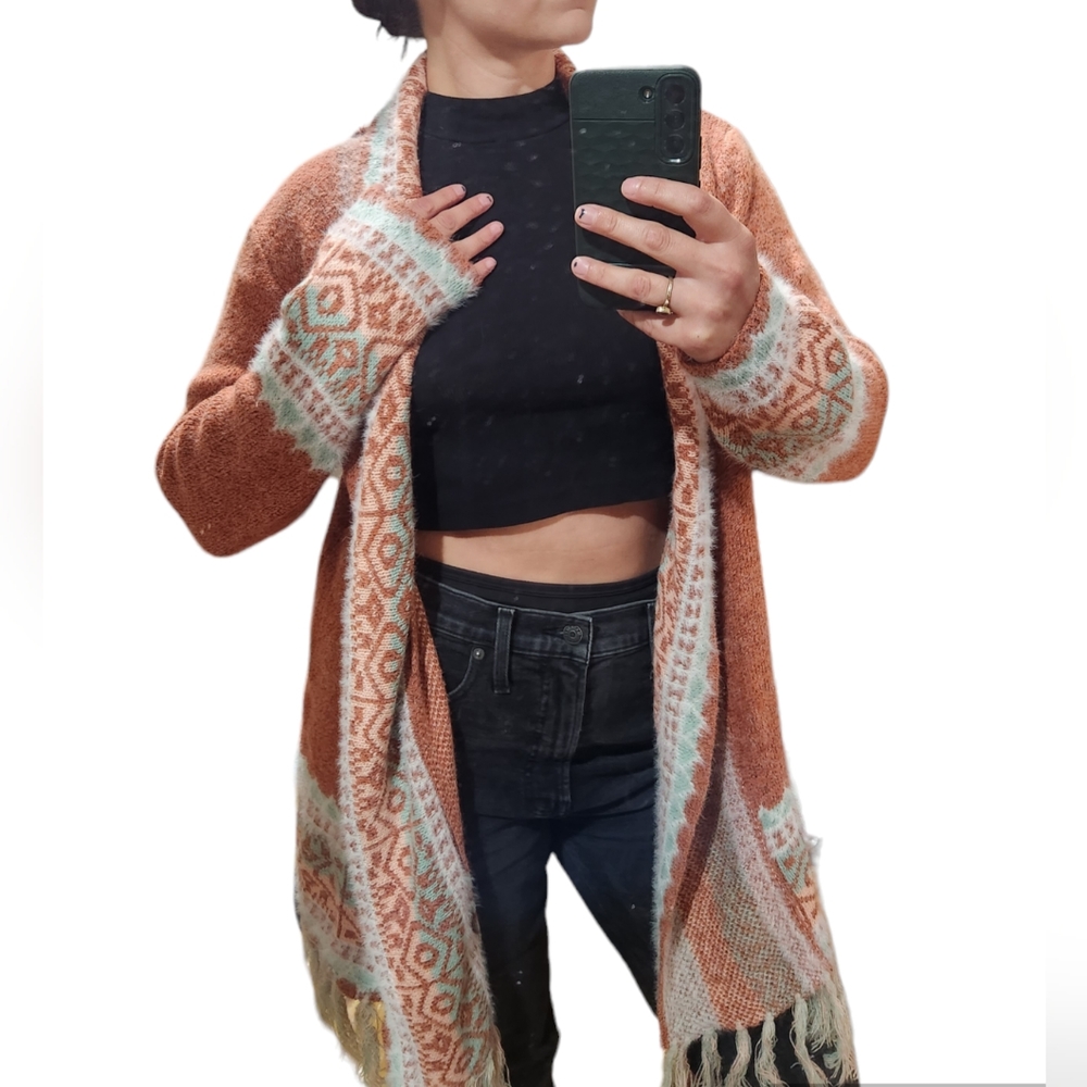 Angie - Fringe Sweater - Size Medium